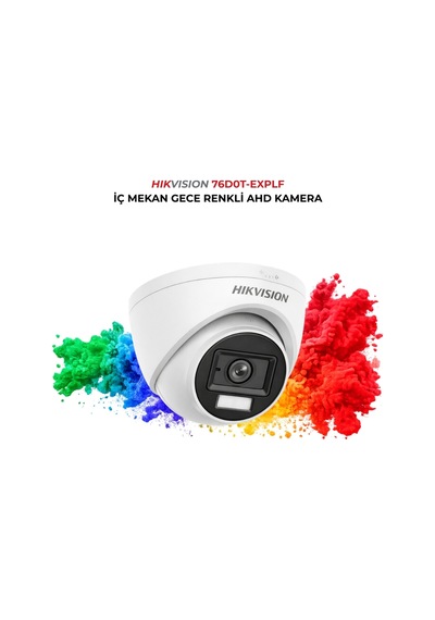 Renkli Gece Görüşlü Dome Kamera Ds-2ce76d0t-exlpf