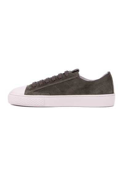Shoetyle - Hakiki Süet Deri Yeşil Renk Erkek Sneaker - 666-0386 -1578