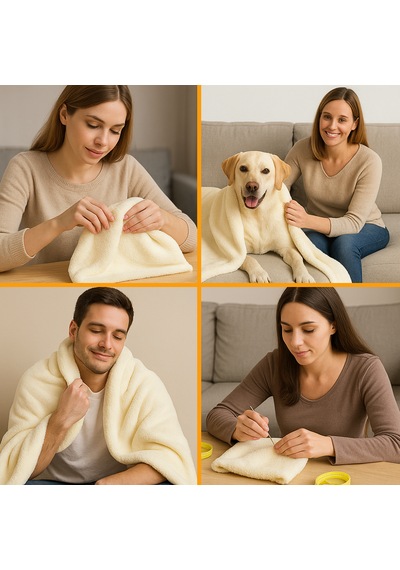 Welsoft Peluş Kumaş Çift Taraf Yıkanabilir Kesilebilir 100x180 Cm