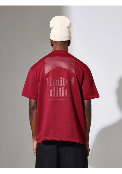 Flood Of Style Erkek Bordo Limited Edition Baskılı Oversize