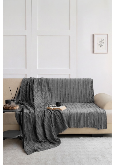 Elart Stil 170x215 Cm Koltuk Örtüsü Antrasit