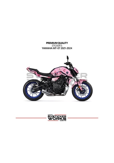 Yamaha Mt07 2021-2024 Kaplama Sticker Sakura Motor Kaplama Modeli Hazır Kit Yüksek Kalite