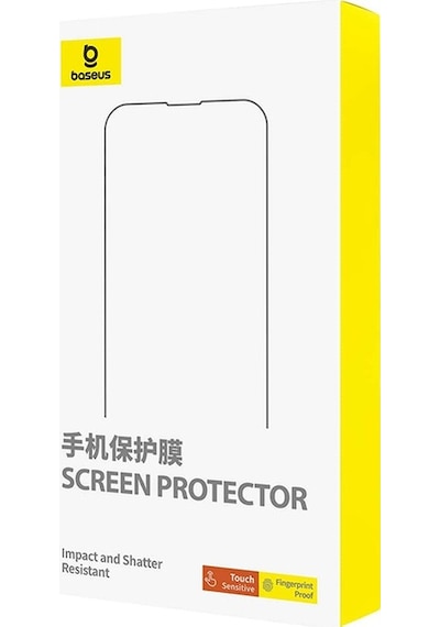 Baseus Crystalline Apple iPhone 15 Uyumlu Hd Tempered Full Koruma Cam Ekran K