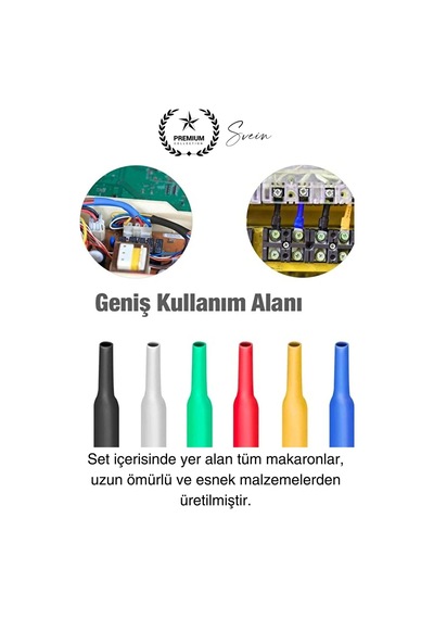 560 Parça Makaron Seti Kutulu Kablo Birleştirme Koruyucu Yalıtım Sıcaklıkla Daralan Tamirat Kaplama