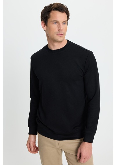 Tudors Erkek Relax Fit Rahat Kesim Uzun Kollu Ekstra Yumuşak Bisiklet Yaka Siyah Sweatshirt-41866 Siyah Tudors Erkek Relax Fit Rahat Kesim Uzun Kollu Ekstra Yumuşak Bisiklet Yaka Siyah Sweatshirt-41866 Siyah