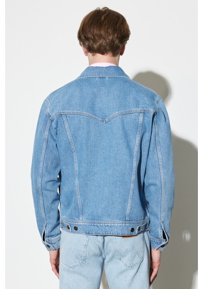 Wrangler Trucker Regular Fit Normal Kesim %100 Pamuk Açık Mavi Jean Kot Ceket W410El44L Mavi Wrangler Trucker Regular Fit Normal Kesim %100 Pamuk Açık Mavi Jean Kot Ceket W410El44L Mavi