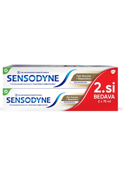 Sensodyne Tam Koruma+ Beyazlatıcı Diş Macunu 2 x 75 ML