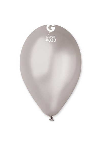 Helyuma Uyumlu Metalik Gümüş Balon 12 İnç 5 Adet Metalik Gümüş Grisi Balon 12 İnch