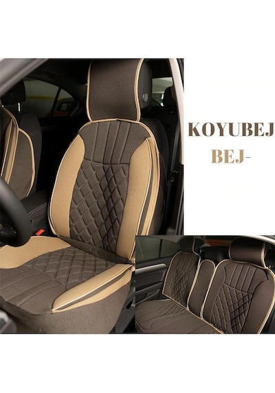 Volvo 940 Lüks Oto Koltuk Minderi Ön Arka 5'li Takım Koyu Bej Bej Fs