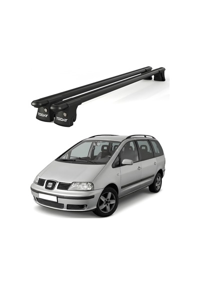 Trio-ı Seat Alhambra 2001-2009 Uyumlu Siyah Kilitli Ara Atkı 135cm Port Bagaj Tavan Barı