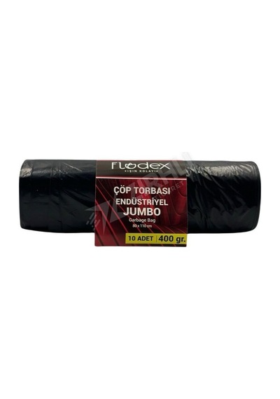4 Adet Flodex Endüstriyel Çöp Torbası Jumbo 10'lu 400 Gr