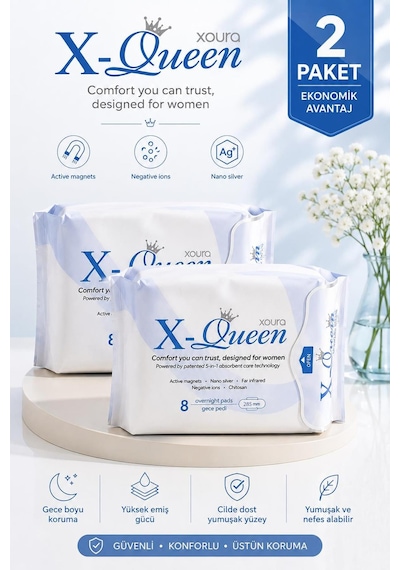 Xaura Global X-queen Gece Pedi 8'lu 2 Adet