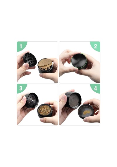 Grınder Parçalayıcı Metal Baharat Öğütücü Herb Spice 4 Katmanlı 40mm / 50mm / 63mm Gumus Grı, 63mm Diğer
