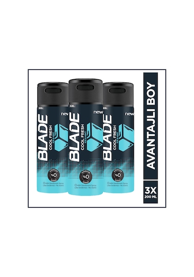 Blade Cool Fresh Erkek Sprey Deodorant 3 x 200 ML Blade Cool Fresh Erkek Sprey Deodorant 3 x 200 ML