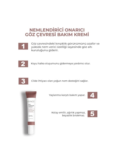 Sinoz Göz Altı ve Çevresi İçin Nemlendirici Göz Kremi 15 ML