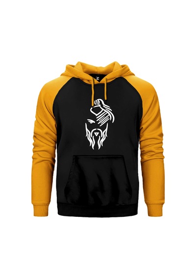 Hayko Cepkin Yeni Logo White Gri Renk Reglan Kol Sweatshirt / Hoodie