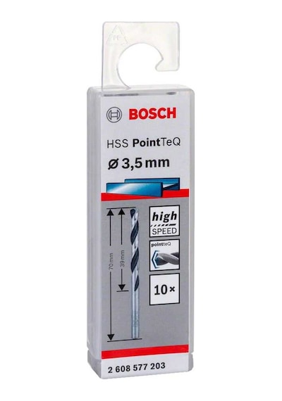 Bosch HSS-PointeQ Metal Matkap Ucu 3,5 mm 10lu