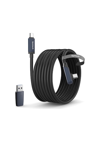 16ft Vr Link Kablosu Meta Quest 3/3s/2/pro Ve Pico 4 Uyumlu Usb 3.0 Pc Steamvr Siyah
