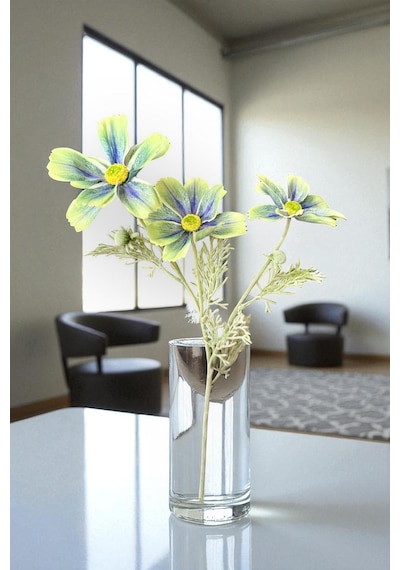 Yapay Çiçekçiniz Islak Dokulu 60 Cm Yapay Gelincik Çiçeği Gerçekçi Görünümlü Dekoratif Salon Ve Masa Çiçeği Yeşil