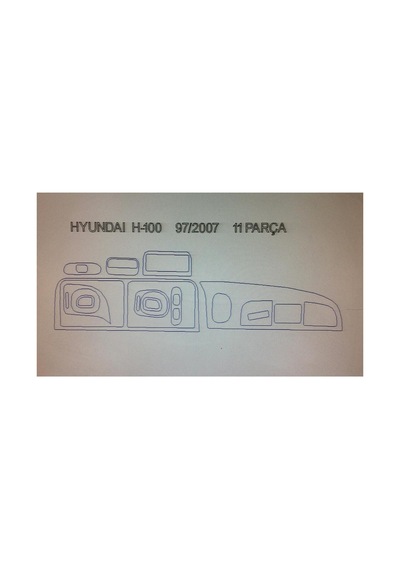 Hyundaı H100 1996-2004 11 Parça Torpido Kaplama Renk Karbon
