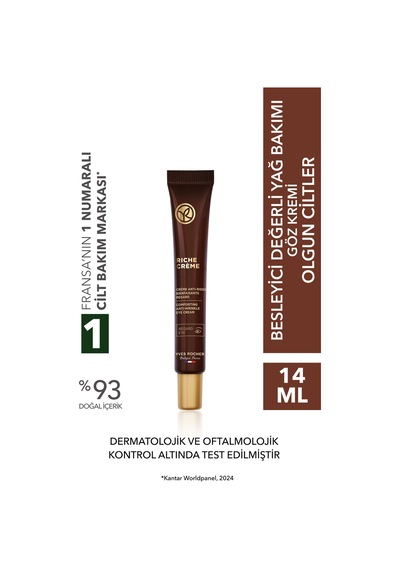 Yves Rocher Göz Kremi - Besleyici Yaşlanma Karşıtı Değerli Yağ Bakımı / Riche Creme-14 Ml-26499