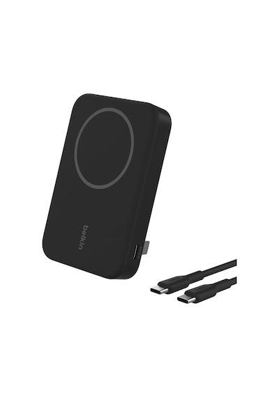 Boostcharge Pro Kablosuz Powerbank 8000mah, Qi2, Magsafe Uyumlu Taşınabilir Şarj Cihazı + Dahili Açılır Ayak - İphone 17, 16, 16 Pro Max, İphone 15 Ve Daha Fazlası İçin - Siyah