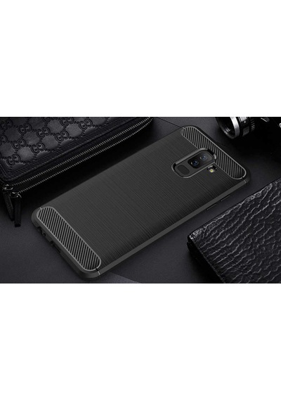 Galaxy J8 Kılıf Zore Room Silikon Kapak Gri