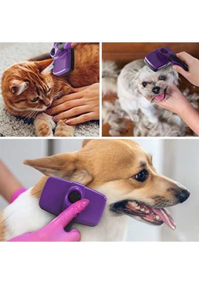 Otomatik Temizlenebilen Tuşlu Pratik Kedi Köpek Tüy Toplama Fırça 555513311