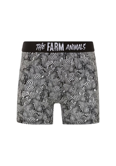 Farm Animals Zebra Desenli Boxer