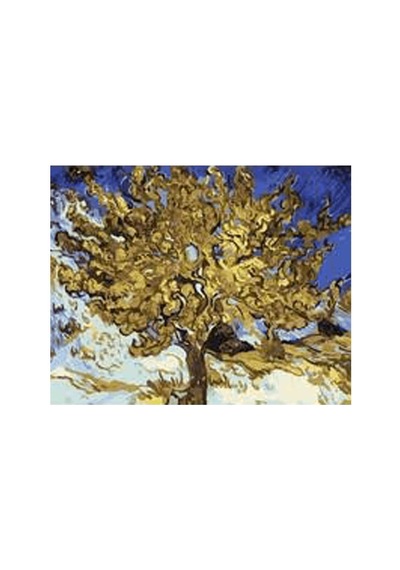 Van Gogh Ağaç Sayılarla Boyama Seti - Çerçeveli, 40x50cm