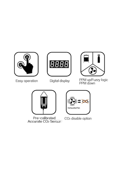 Pro Leaf Dijital Co2 Kontrol Ve Ölçüm Cihazı Ppm-b1 Diğer