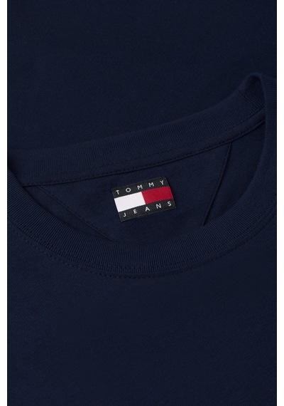 Tommy Hilfiger Tjm Reg Bıg Flag Ss Tee Ext Erkek Mavi T-shirt - Dm0dm22645