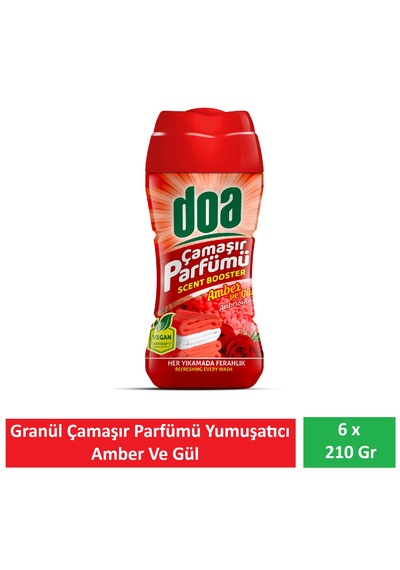 Doa Granül Çamaşır Parfümü & Çamaşır Yumuşatıcı Amber Ve Gül 6 X 210 Gr 6'lı Set