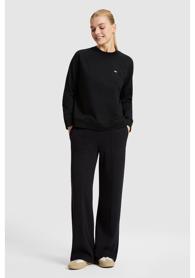 U.S. Polo Assn. Kadın Siyah Bisiklet Yaka Basic Sweatshirt 50328980-vr046