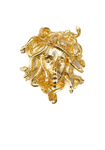 Coolmenclub Medusa Figürlü Gömlek Yaka Düğmesi Altın