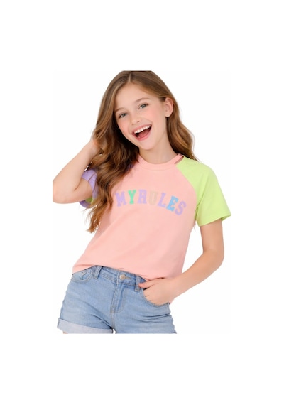 İrem Çocuk Giyim Kız Çocuk My Rules Yazı Desenli Renk Bloklu Turuncu Renk Tişört Turuncu İrem Çocuk Giyim Kız Çocuk My Rules Yazı Desenli Renk Bloklu Turuncu Renk Tişört Turuncu