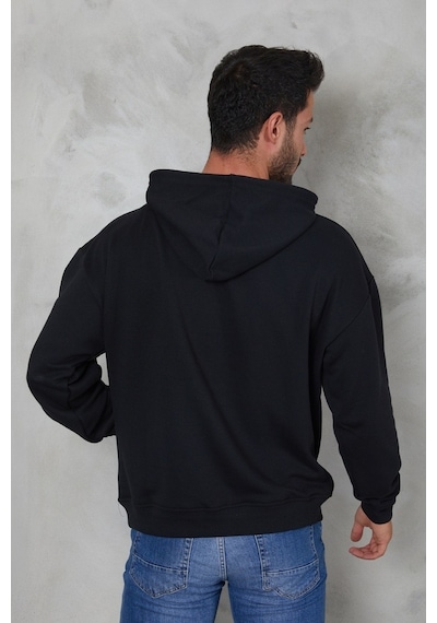 Twenty3 Erkek Oversize Kapüşonlu Kanguru Cepli Ribanalı Uzun Ko (556536066)