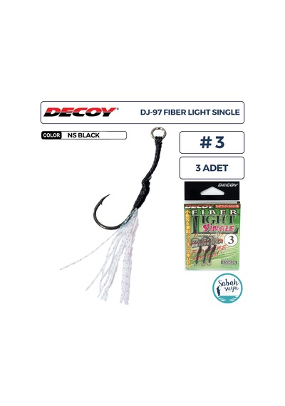 Decoy Dj-97 Fiber Light Tüylü Tekli Asist İğnesi 3 3 Adet