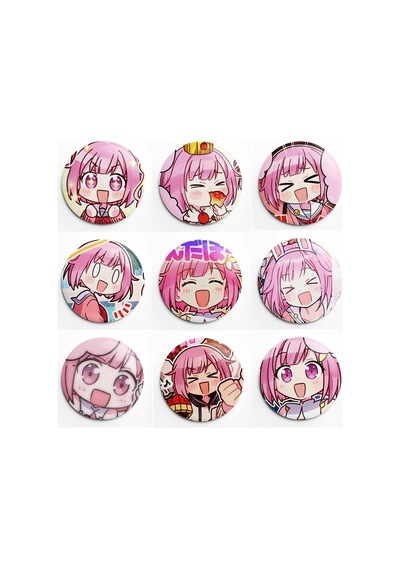 9 Adet Anime Emu Otori Rozeti 44 Mm Diğer