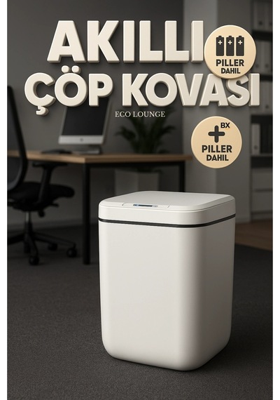 Buğz 20 Lt Akıllı Çöp Kovası Ofis Mutfak Banyo İçin İdeal Hareket Sensörlü, Hijyenik, Estetik Diğer