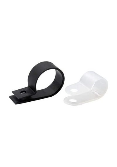 30Mm R Tipi Kelepçe Plastik Kablo Klipsi - Kablo Toplayıcı Beyaz