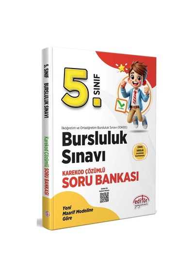 Editör Yayınları 5. Sınıf 2025 Bursluluk Sınavı Soru Bankası - Karekod Çözümlü