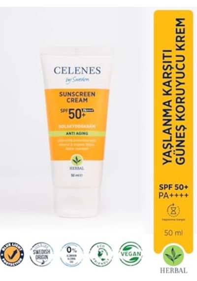 Celenes Herbal Yaşlanma Karşıtı Güneş Kremi, 50+ Spf, 50ml