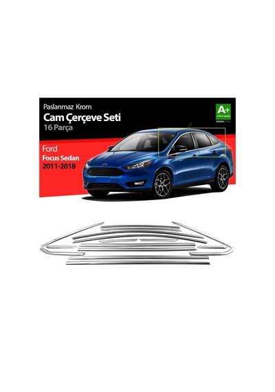 S-Dizayn  Ford Focus 3 Sd Krom Cam Çerçevesi 16 Prç 2011-2018