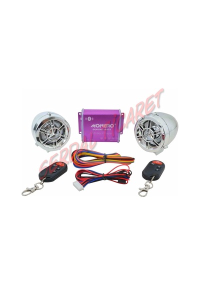 Motosiklet Bluetoothlu Mp3 Çalar Radyo Alarm Sd Kart Usb Türkçe