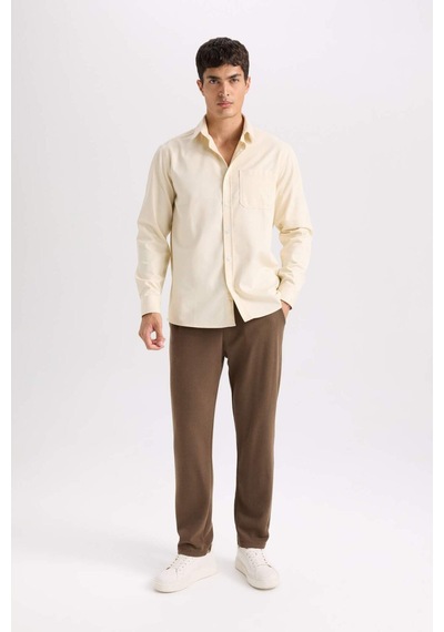 DeFacto Regular Fit Polo Yaka Gabardin Uzun Kollu Gömlek D4934AX24AUBG760 DeFacto Regular Fit Polo Yaka Gabardin Uzun Kollu Gömlek D4934AX24AUBG760