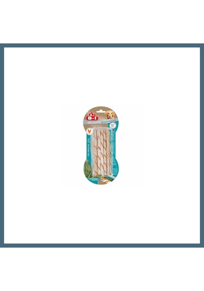 8in1 Delights Pro Dental Twisted Sticks Tavuklu Burgu Çubuğu Köpek Ödülü 55 Gr Agc