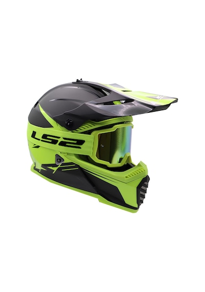 Ls2 Charger Goggles Motokros Gözlük Irıdıum Camlı Neon Sarı