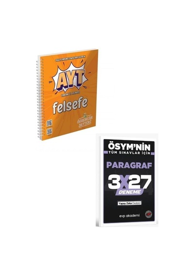 2027 Murat 2027 Ayt Felsefe Grubu Öğrencim Defteri+ Evp Akademi Paragraf