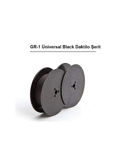 Mekanik Daktilo Şeridi Çift Makaralı Siyah 12.7 MM x 10 M